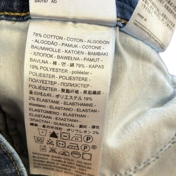 Levi’s 711 Skinny Distressed Blue Jeans Stretch Denim Classic Feminine Women/ 28 - Picture 15 of 16